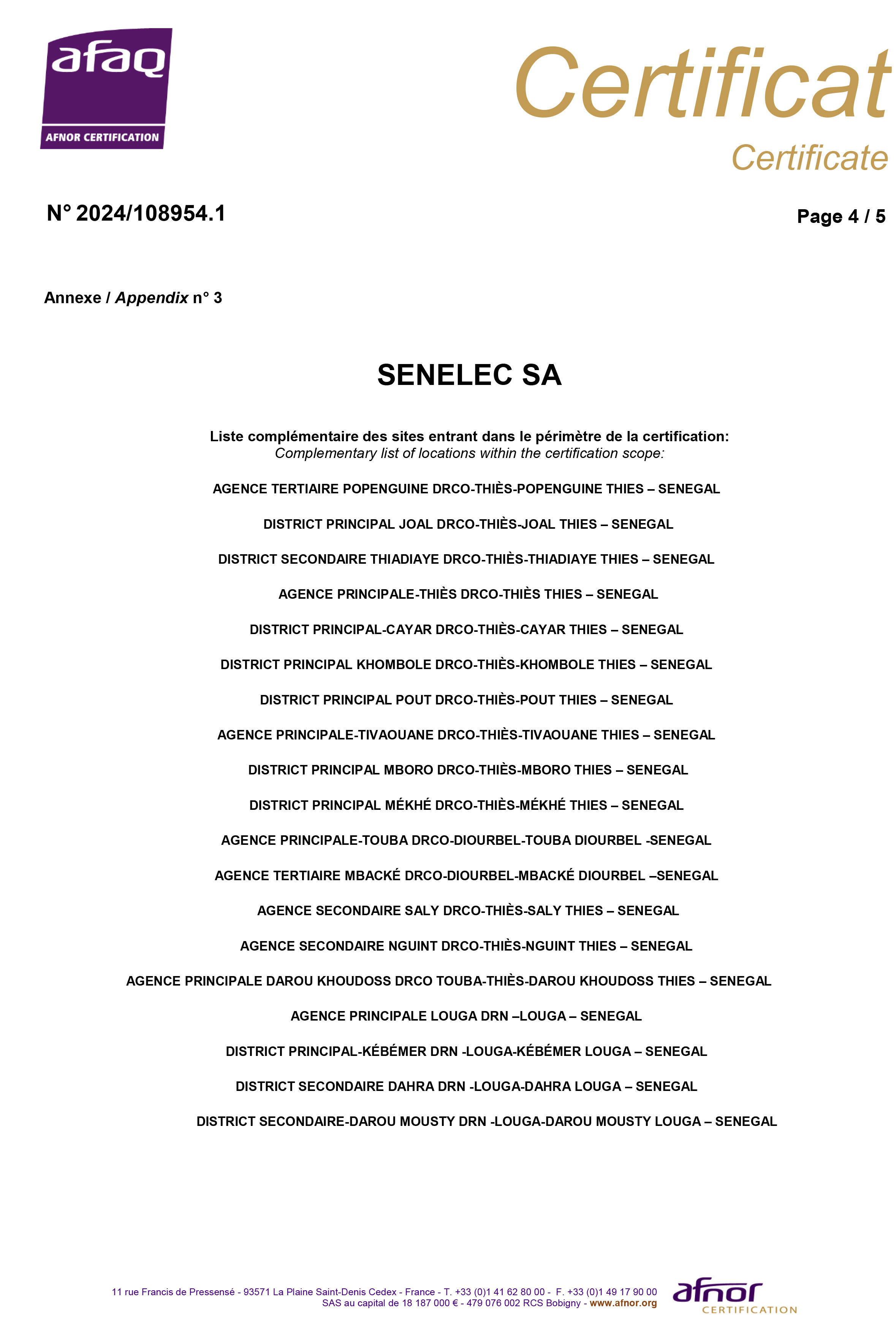 Certification ISO 9001 page 4