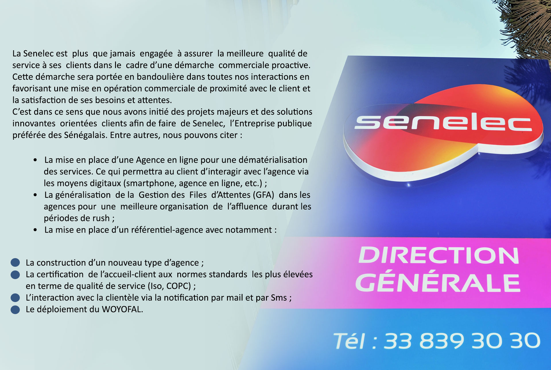 Direction commerciale SENELEC